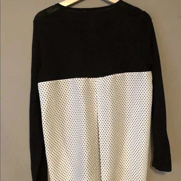 Chico's Black and White Polka Dot Blouse - Picture 3 of 4